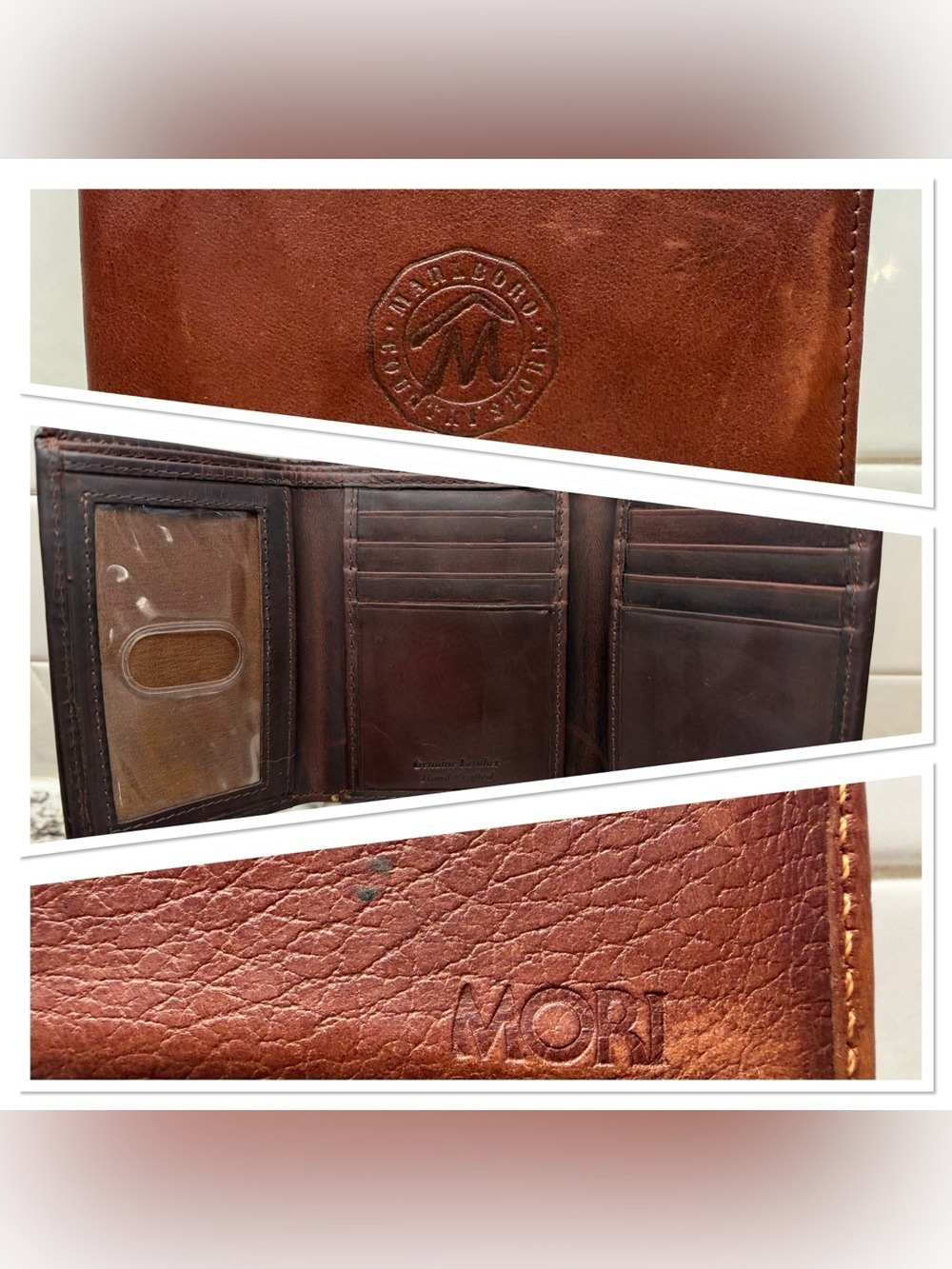 Lot of 3 Vintage & Leather Men's Wallets | Marlboro, Mori, Paul & Taylor RFID